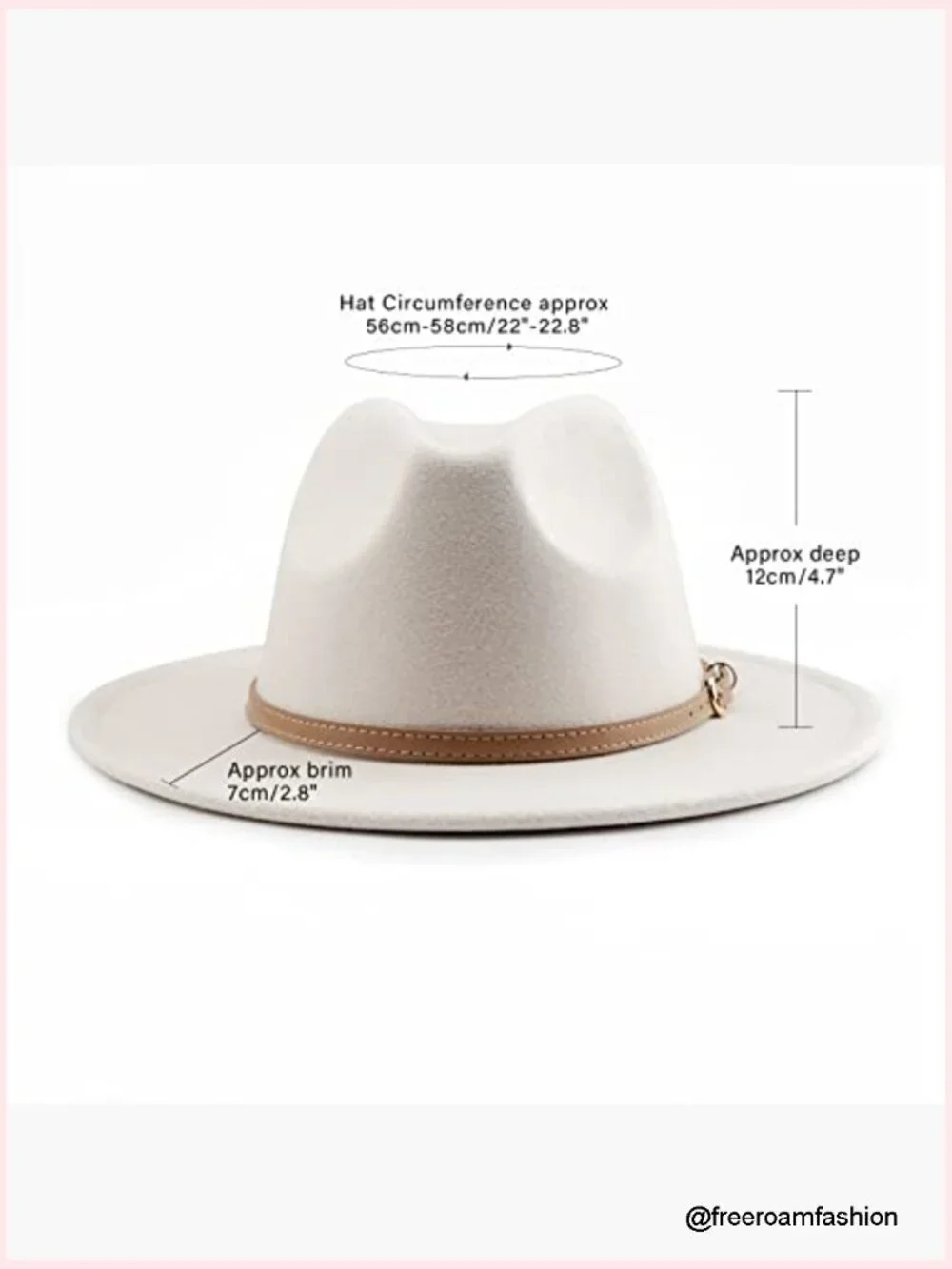 Wide Brim Felt Fedora Panama Hat with Rhinestone Hatband